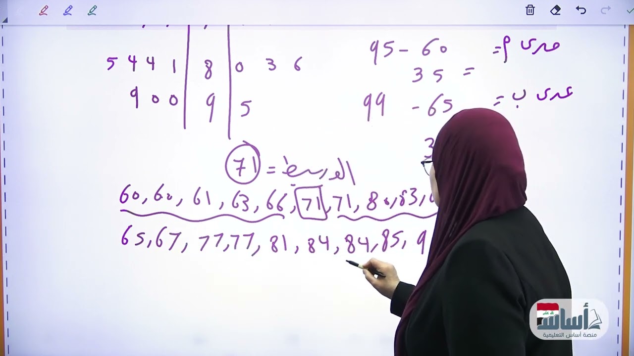 اختبار الفصل السابع/174/الرياضيات/الثاني المتوسط/أ.ندى جاسم