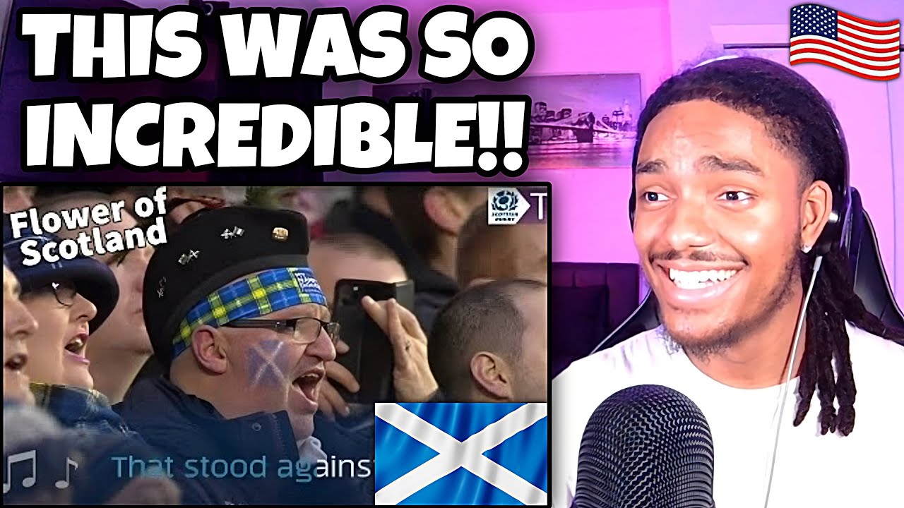 AMERICAN REACTS to Flower of Scotland - Scottish National Anthem