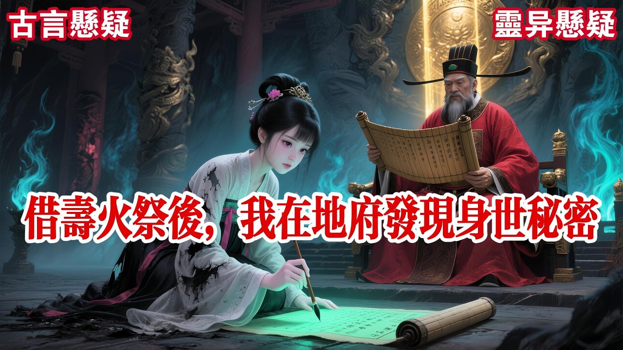 【完结】我到了地府才知道我不是爹娘亲生的。判官给了我一张往生登记表。死因这一栏，我默默填上：被人借寿，烧死。判官看到我的字迹，问是何人借寿。#有声小说 #小说 #悬疑 #助眠