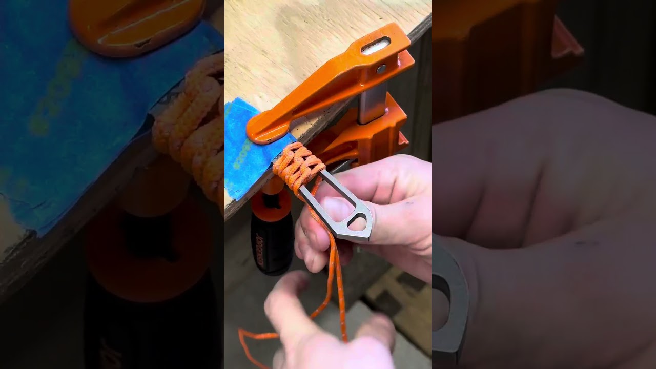 HOW TO TIE A 550 PARACORD HANDLE | Shed Knives #shedknives