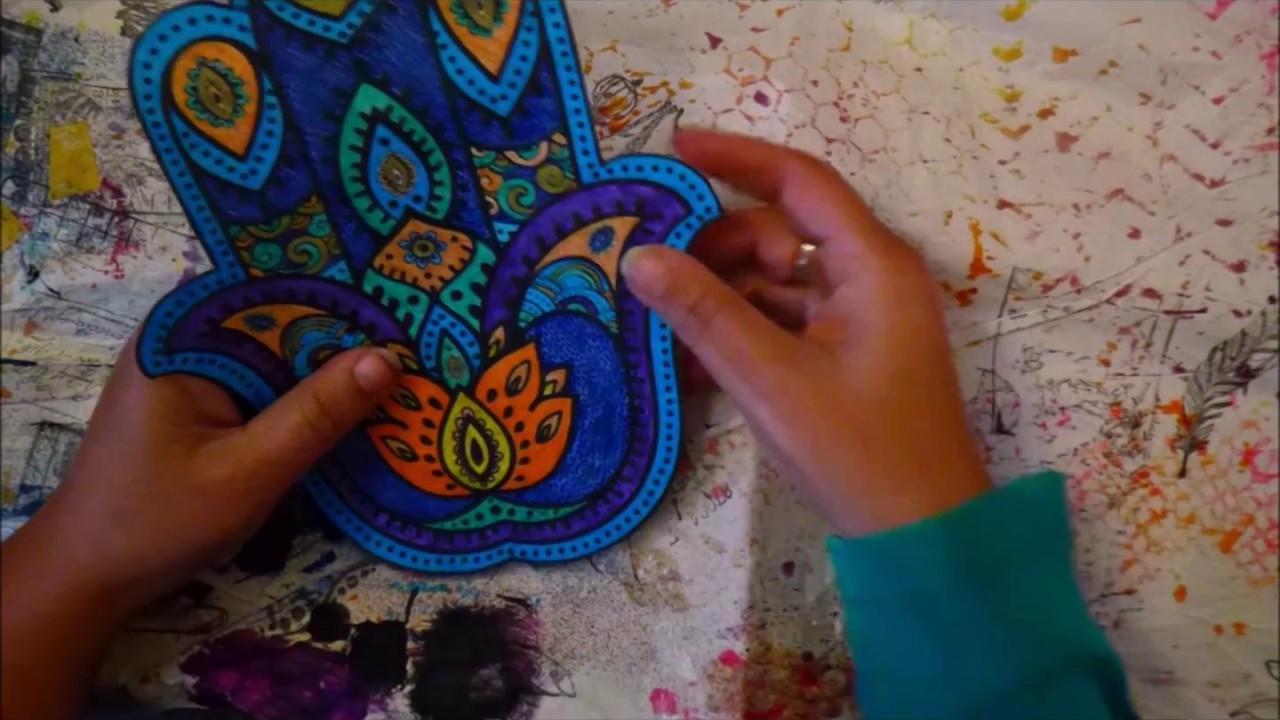 Hand of Fatima Journal page- Cindy Utter January Challenge