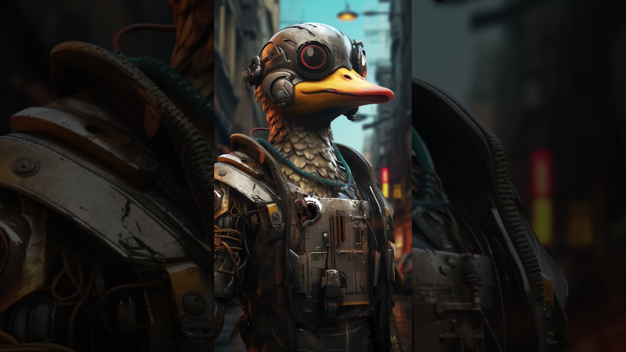 CYBERDUCKS #cyberpunk #duck #cyborg #donaldDuck #bird #scifi #future #city #robot #electronicmusic
