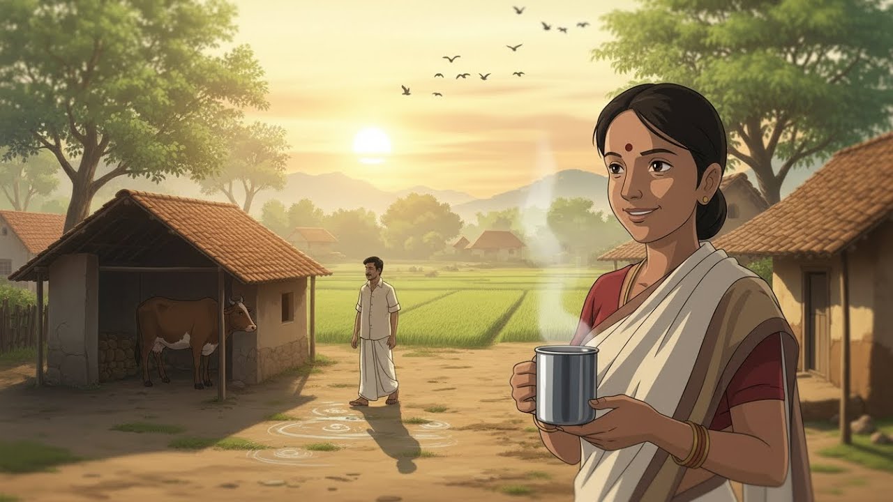 Peaceful Indian Village Morning | Ghibli ASMR Story | Ghibli Mist