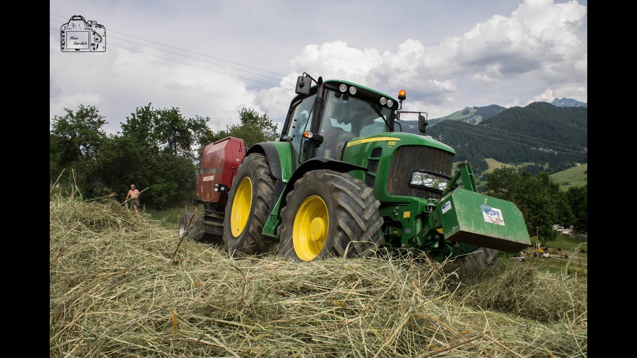 John Deere 7530 & Case RB 454 - Aurelien Duvillard | Praz - Sur - Arly [HD]