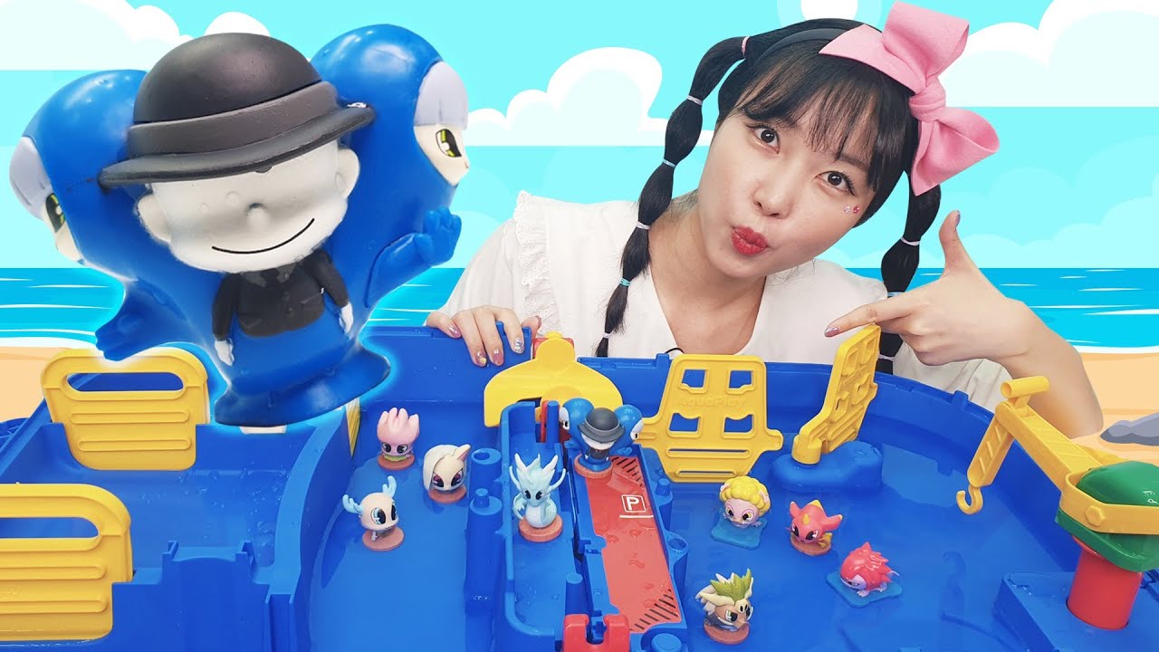 신비아파트 새로운 합체 귀신, 벽슬렌더! 더운 여름날 워터파크를 만들어보자! 피규어 장난감 [유라]