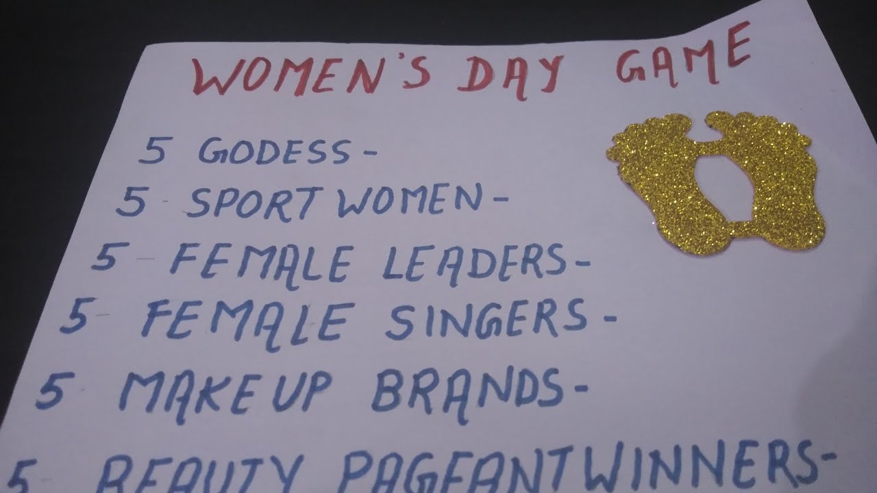 Women's day game, one minute game