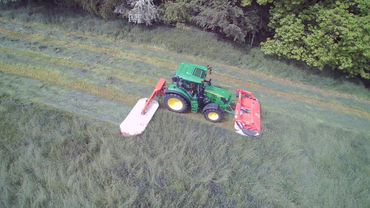 Wiese Mähen mit einem John deere 6110R #Ernte #Landwirtschaft