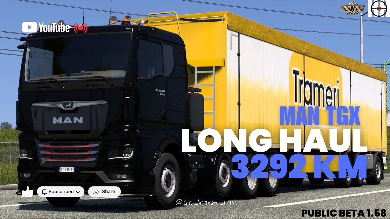 MAN TGX 🚛 3292 KM Long Haul | Venice → Wroclaw → Amberdeen | PUBLIC BETA 1.58 | ETS2
