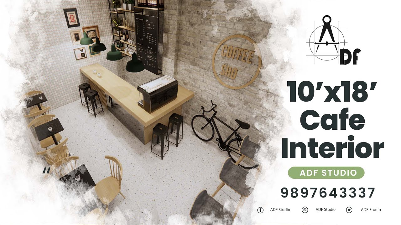 Small Cafe Interior | low Budget Café Interior | Coffee Shop Interior | ADF Studio
