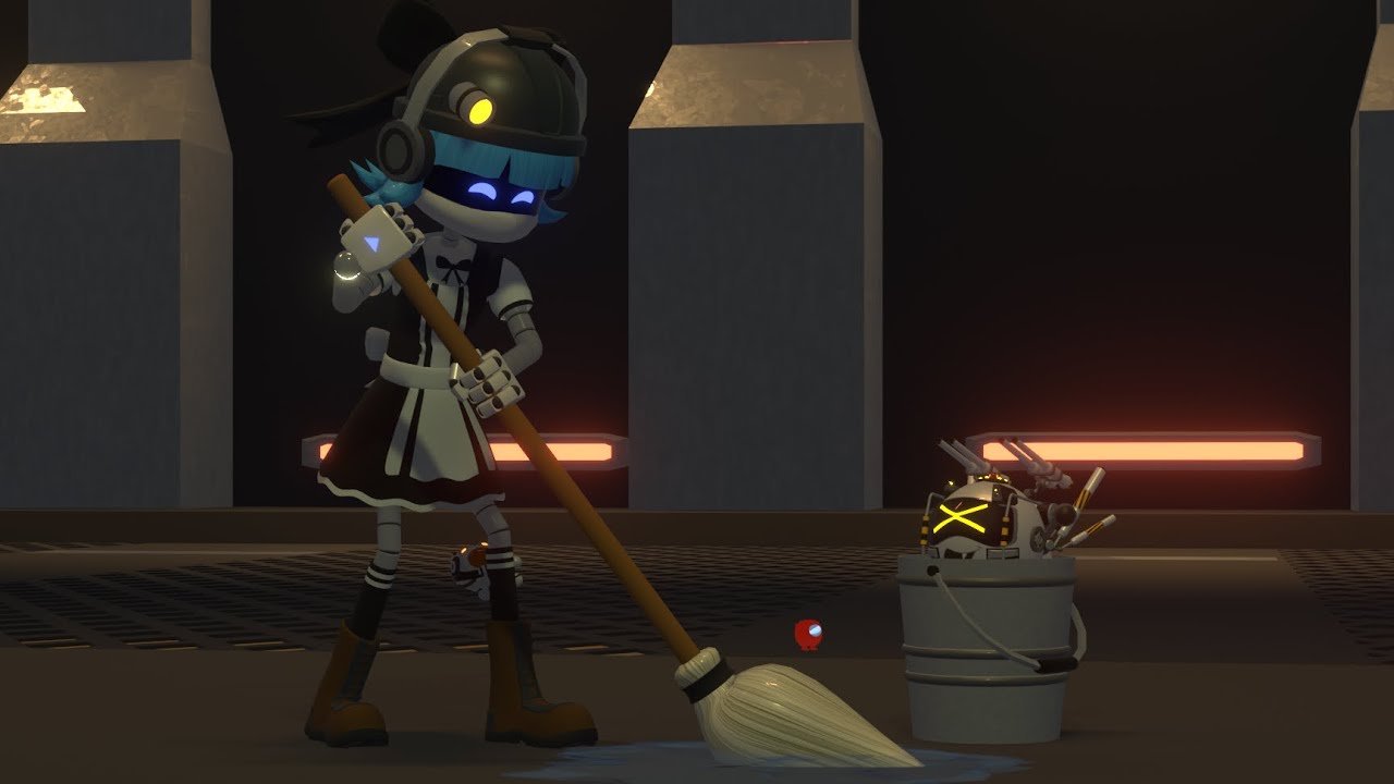 Just a Worker Drones mopping the floor :v  |Murder Drones-Surfin' Summer  fan animation🗿|