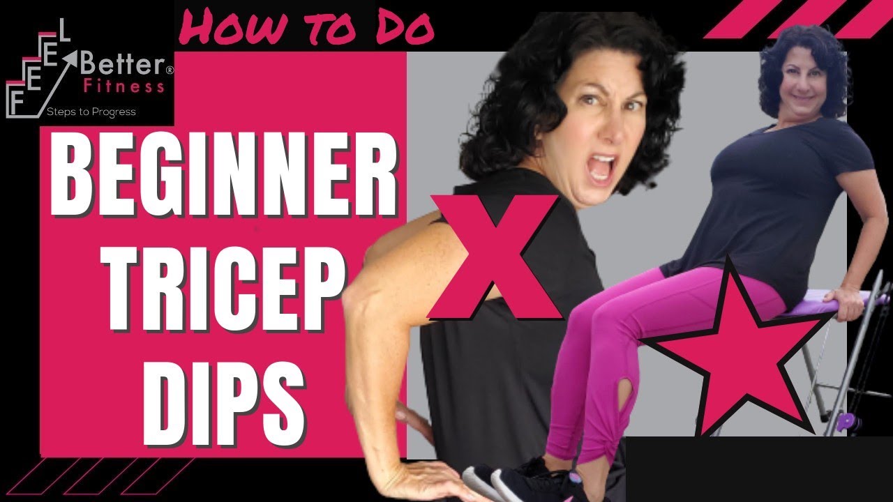 Easy Tricep Dips for Beginners - Seated Triceps Dip in a Chair