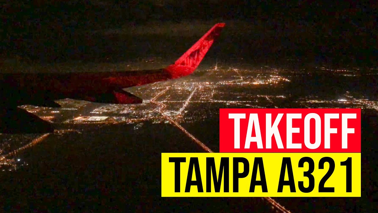 Takeoff From Tampa International Airport (TPA) | Frontier Airlines (4K) (60FPS)