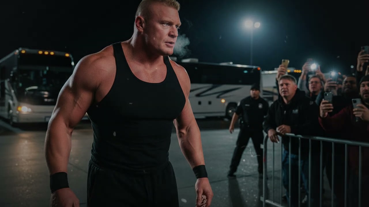 Crowd Gathered When Man Challenged Brock Lesnar Outside Arena