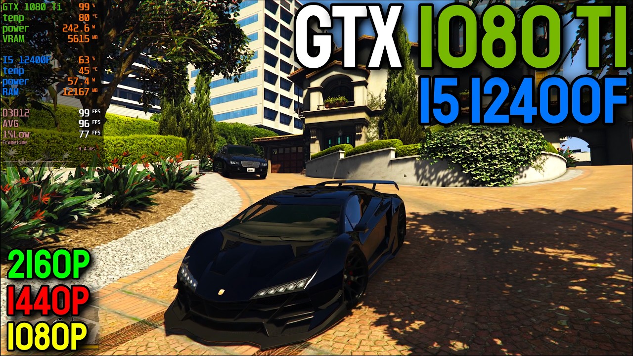 GTX 1080 Ti + I5 12400F - GTA 5 Enhanced Edition - 1080p - All Settings