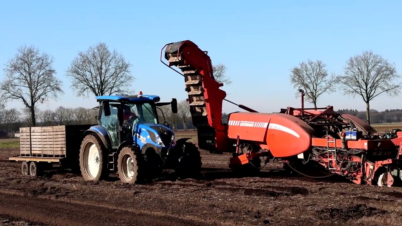 New Holland T 6.180, Grimme GZ 1700 DLS, Claas Arion 530, New Holland T 5.140.