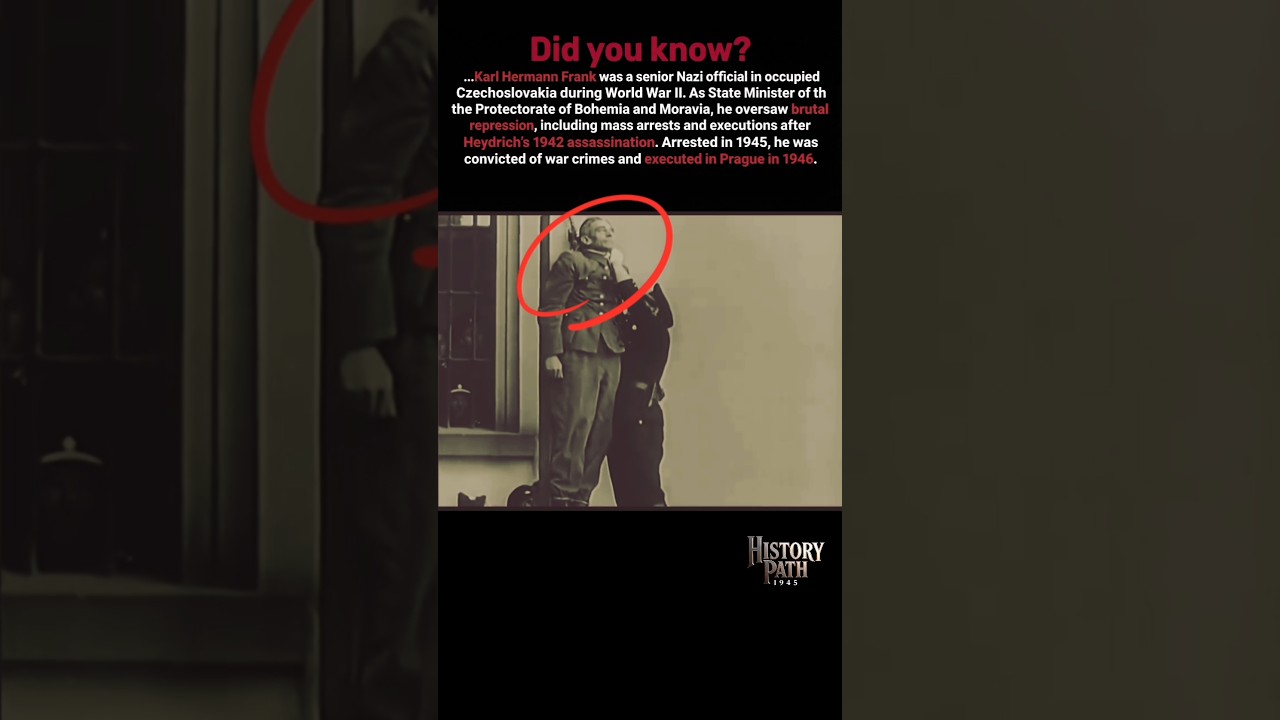 Nazi Official Karl Hermann Frank&rsquo;s Final Justice #history #ww2 #shorts