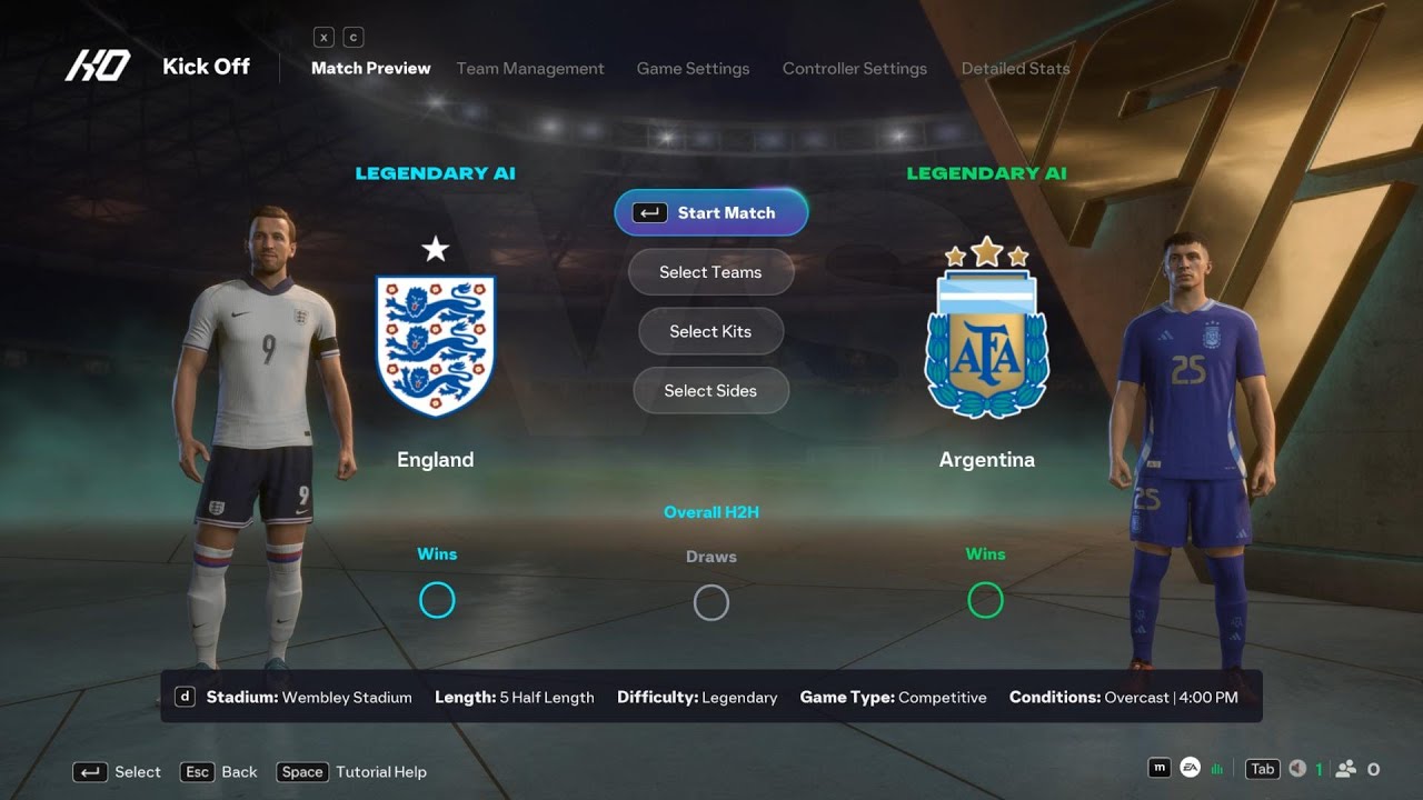 England vs Argentina | International | EA FC 26 | Simulation