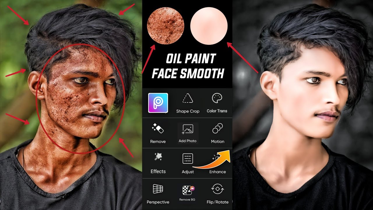 🔥 oil paint & hard face smoothing complete photo editing || face smooth secret trick photo editing