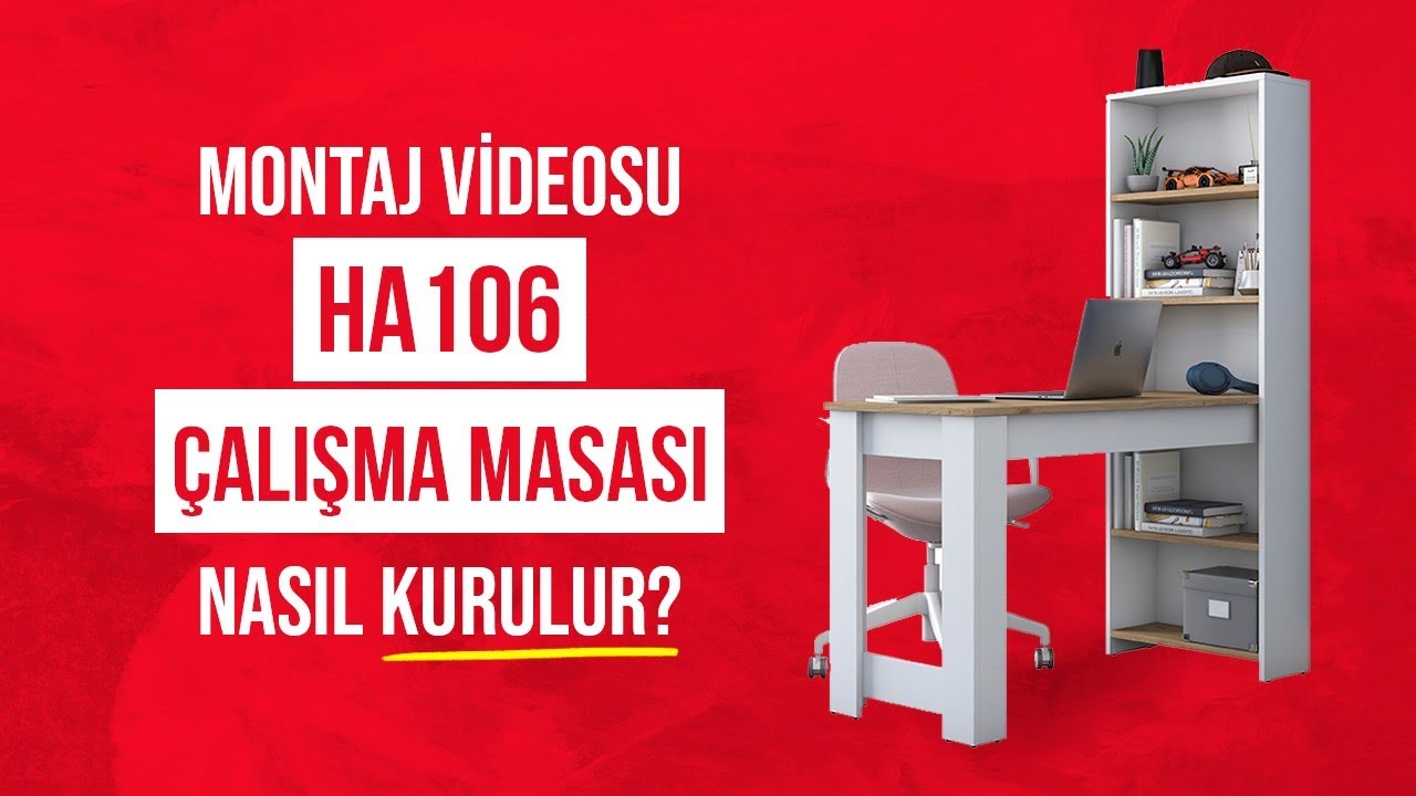 Rani Mobilya HA106 Çalışma Masası Kurulum Montaj Videosu