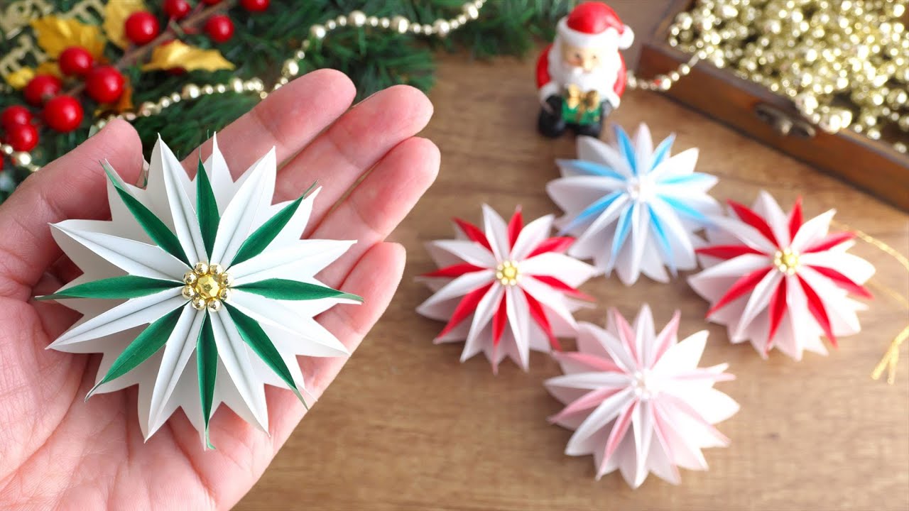 Как сделать украшение из бумажной звезды / Рождественский декор - Paper Star Ornament