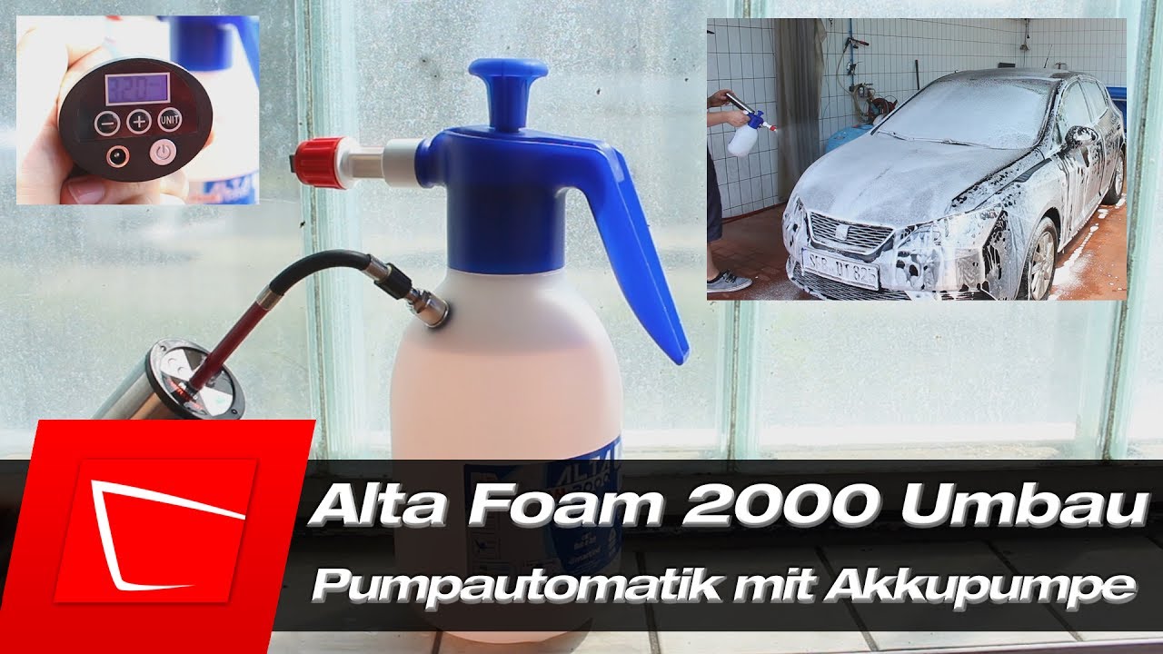 Alta Foam 2000 mit Akkupumpe -  Automatik Umbau Gloria FM10 Alternative