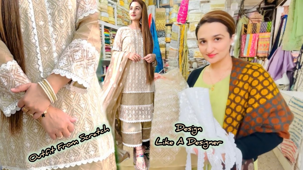 How I Design my Eid Dress Like A Designer~Eid Dress Designing-Outfit From Scratch~Local Market Hunt