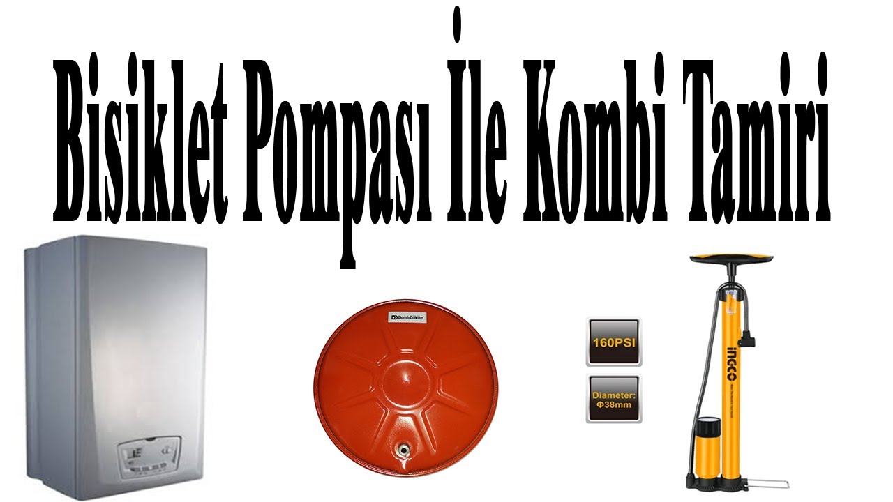 Bisiklet pompası ile kombi tamiri...  Kombi Genleşme Takına Hava Basma, Su  Eksilten Kombi Tamiri,