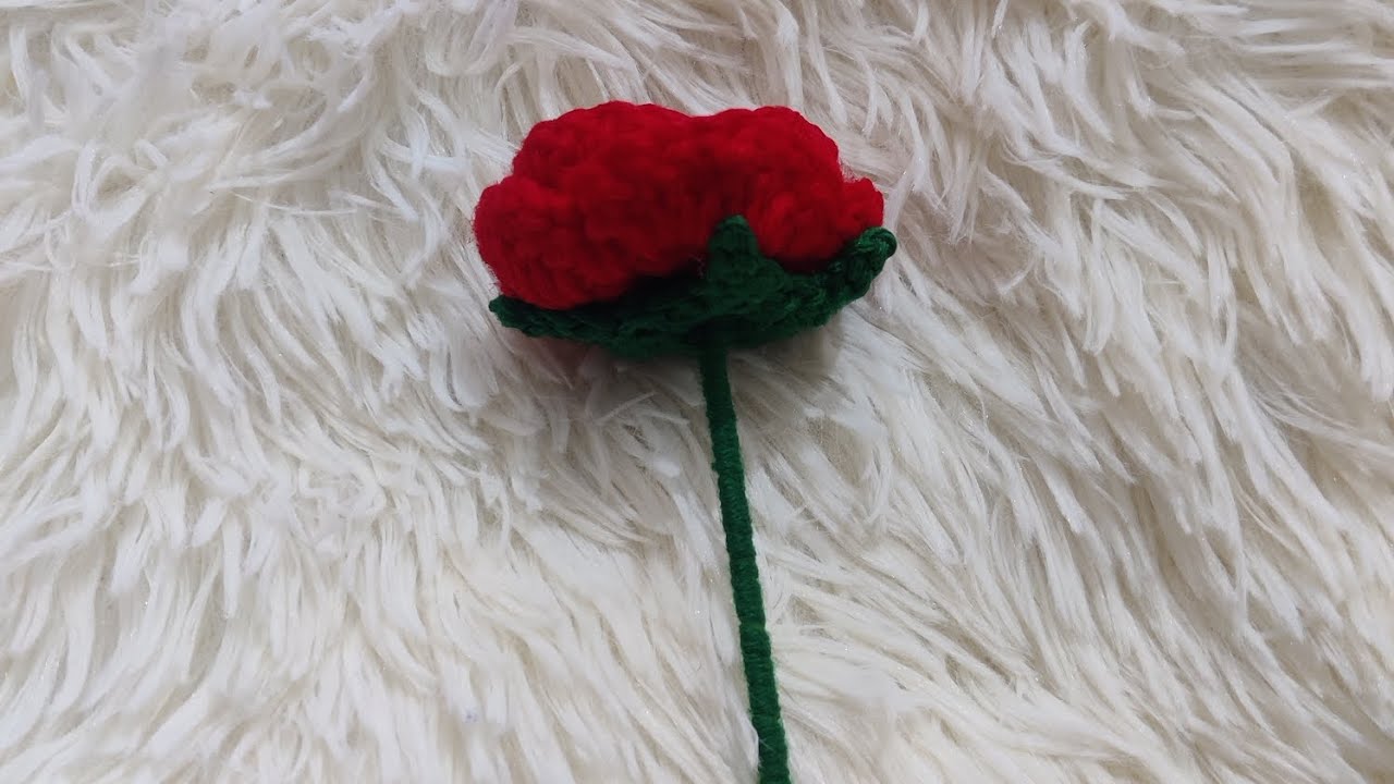 Happy valentine's day, ROSE - Easy and simple!!...#valentinesdaygift #crochet #handmade #trending 