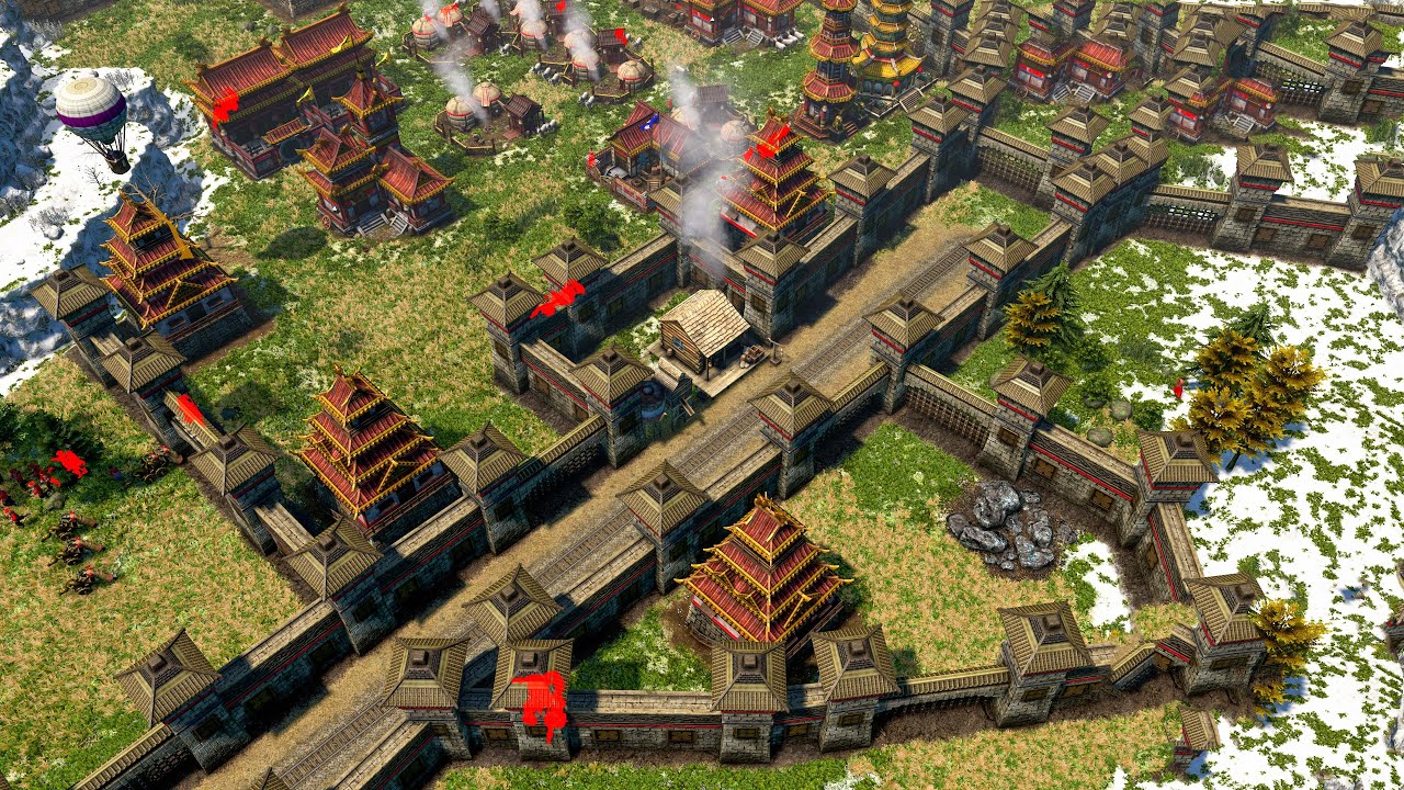 AoE3DE - 2vs2 THE GREAT CHINA WALLS | Multiplayer Gameplay