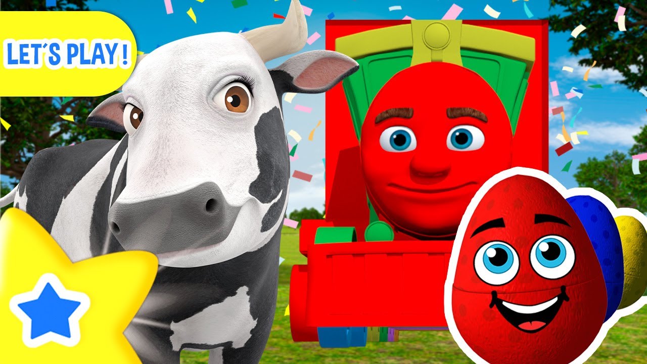 Train of Colourful Surprise Eggs at Zenon's Farm | Let's Play! 👨‍🌾 Zenon The Farmer