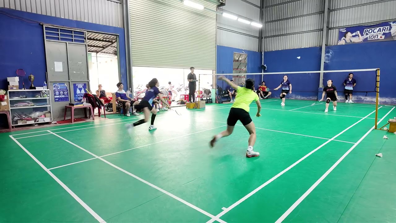 Giải TN Badminton 2026 Đôi nữ : Nga - Dinh  vs Ngọc - Trình