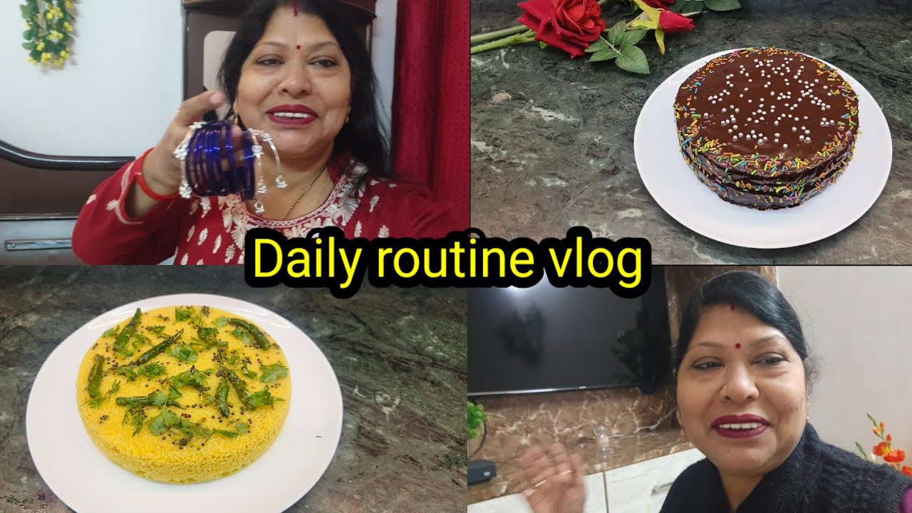 Daily routine vlog chocolate cake recipe