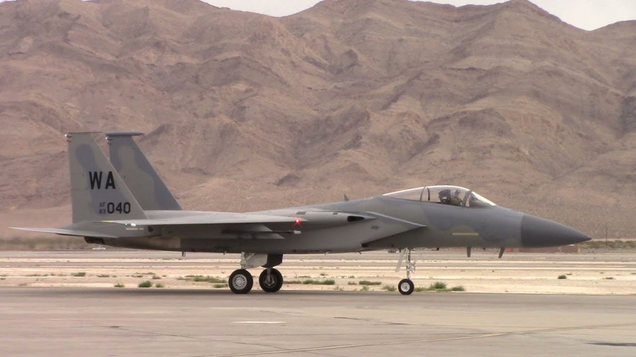 F-15C Eagle. Nellis AFB. Aviation Nation Airshow. CAD. Sunday 2017. 60fps.
