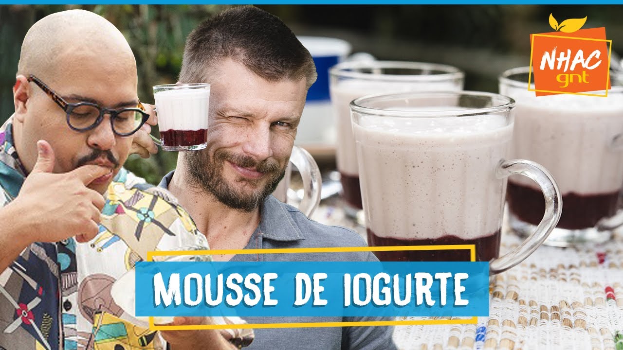 Tiago Abravanel e Hilbert preparam MOUSSE DE IOGURTE com calda de morango | Tempero de Família