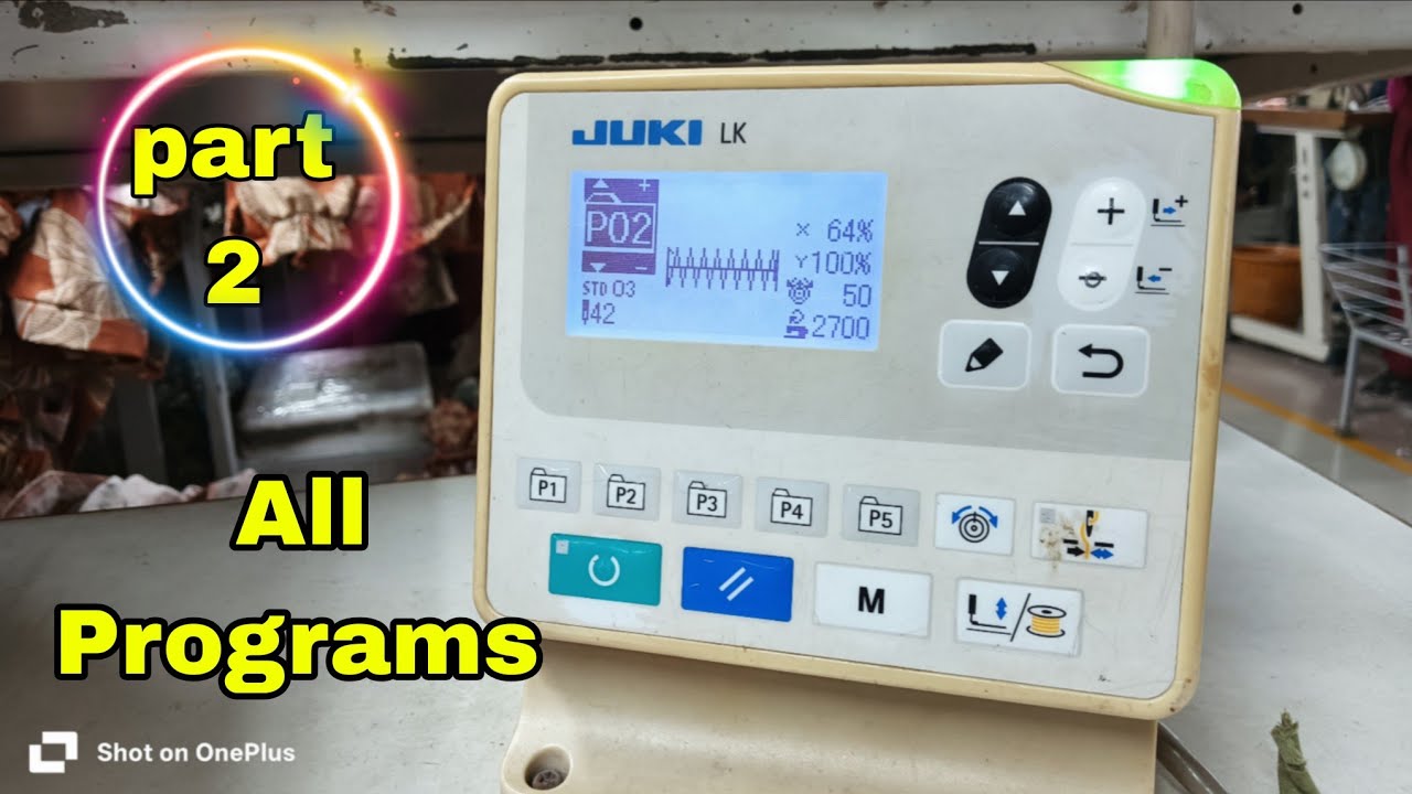 juki lk 1900s pattern setting & cycle program || part 2