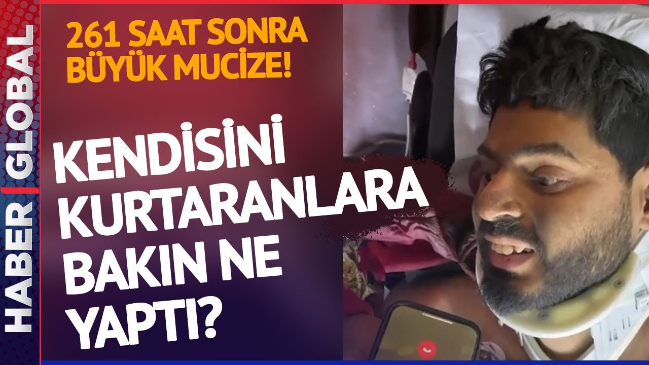 BÜYÜK MUCİZE I 261 Saat Sonra Hatay'dan Çifte Sevinç Haberi! Kendisini Kurtaran Ekibe Bakın Ne Yaptı