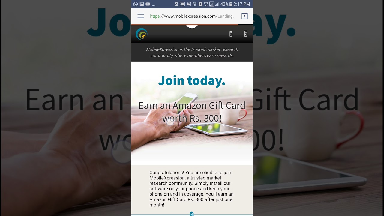How to create Mobilexpresion 300rs account in 2mint and earn unlimited