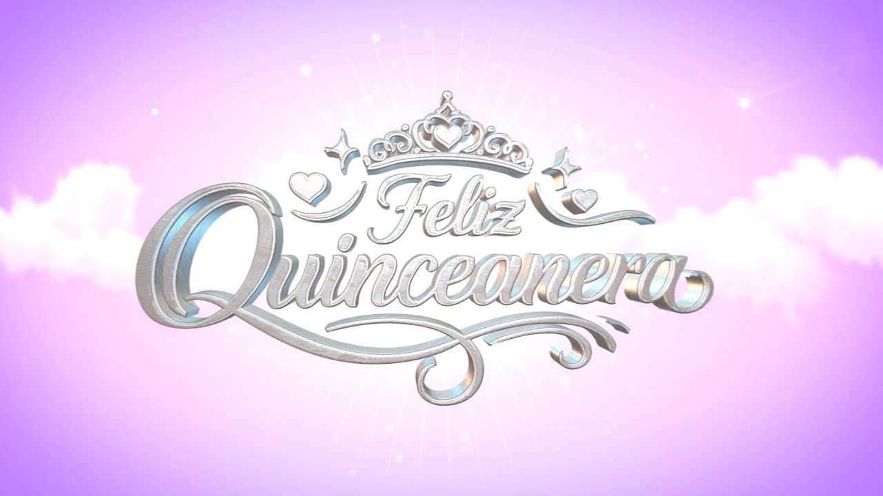 Feliz Quinceañera Animated Logo 4K | Elegant Birthday Background Loop