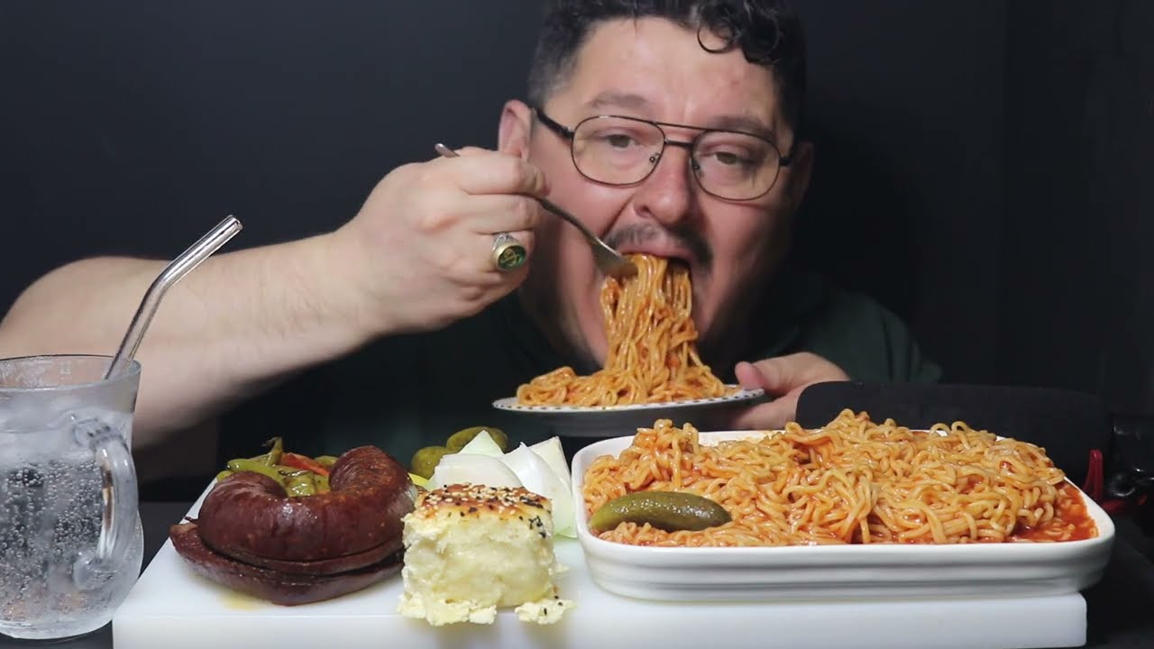 || ASMR MUKBANG || Noodle Sucuk Dızman #neromasmr