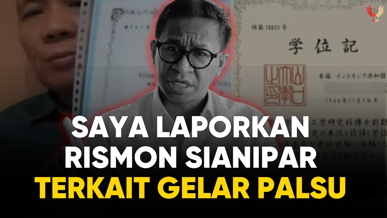 Saya Resmi Laporkan Rismon Terikait Tindak Pidana Ini !