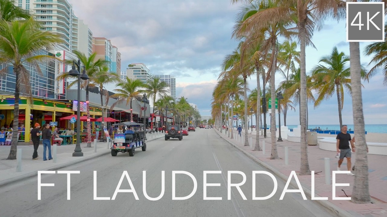 Fort Lauderdale, Florida 4K Driving Tour | Downtown, Las Olas, Beach & Lauderdale-by-the-Sea