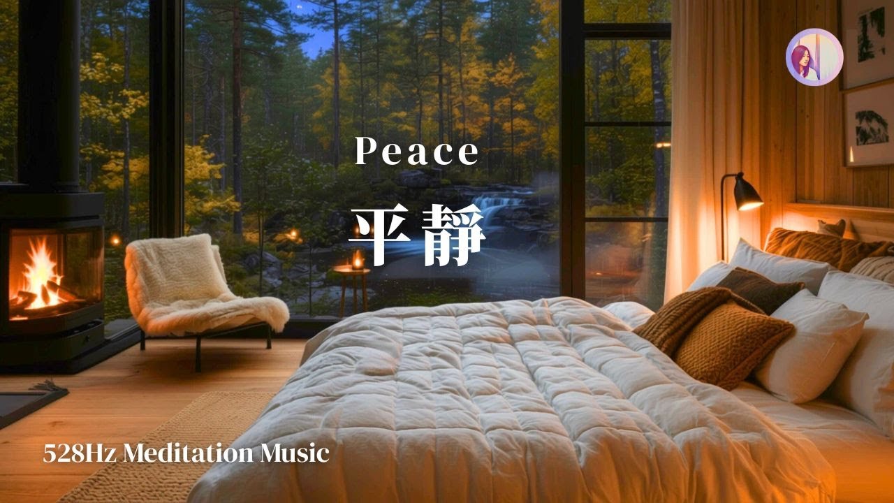 528Hz冥想音樂：平靜臥室，靜心、助眠、緩解壓力｜亞蒂絲冥想音樂（壁爐火聲、小雨聲睡眠音樂、輕音樂、心靈音樂、靜心音樂、療癒音樂、助眠音樂）