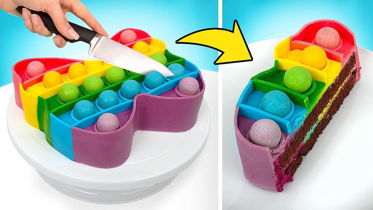 DIY Regenbogen-Pop It-Kuchen