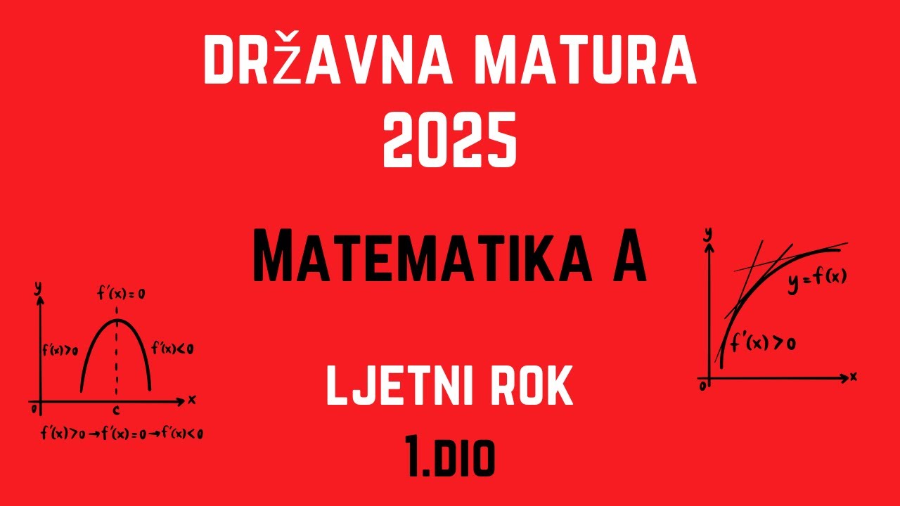 Državna matura 2025 - Matematika A (ljetni rok) 1. dio