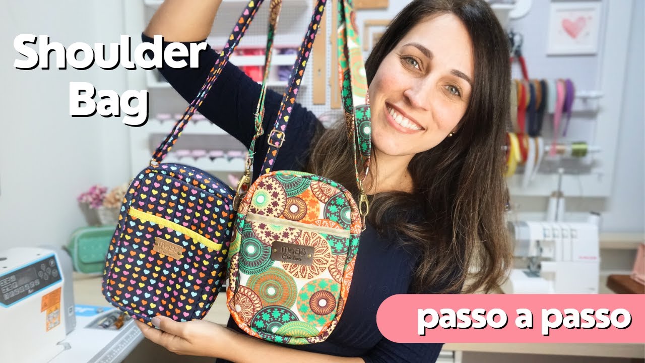 Aprenda a fazer uma BOLSA TRANSVERSAL em tecido | Tutorial com dicas | DIY