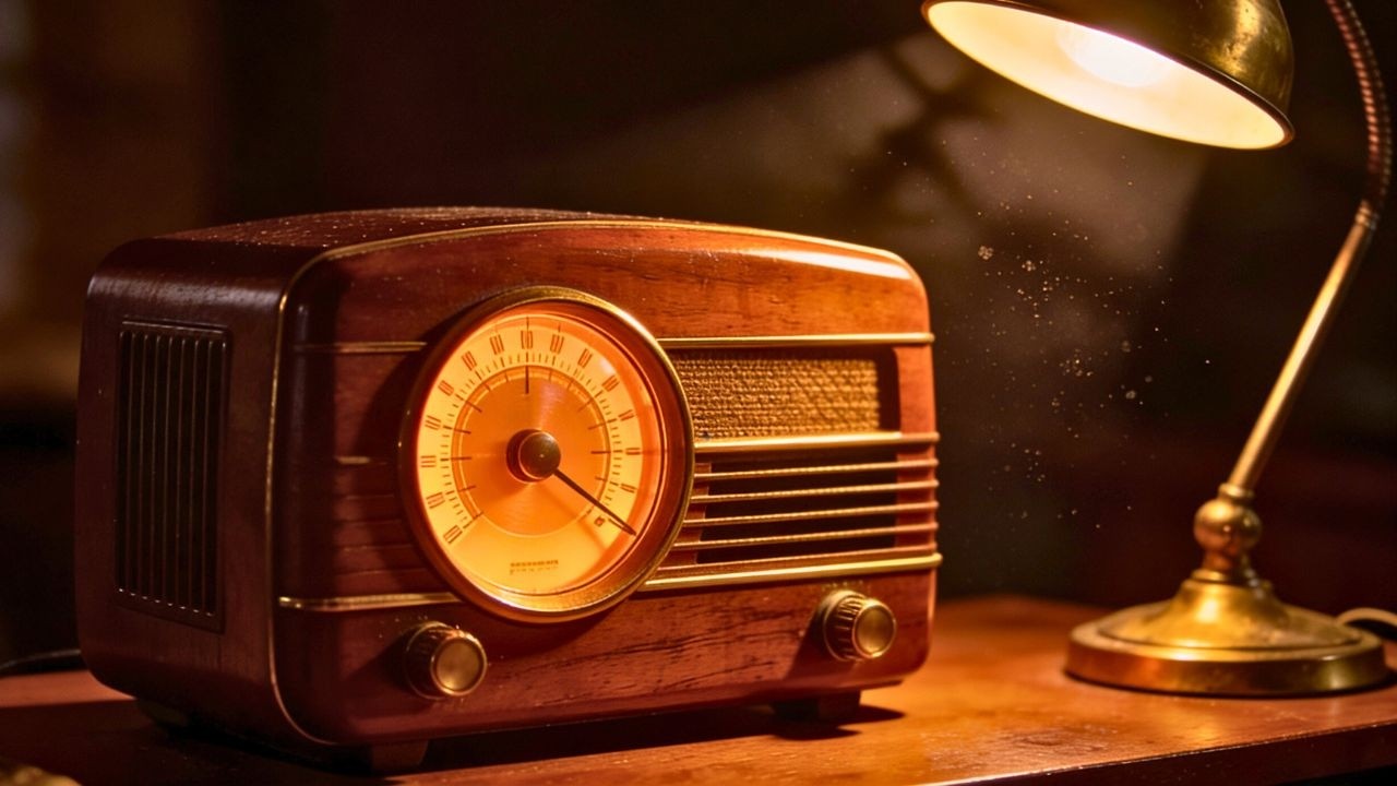 Vintage Jazz Radio at Night 📻 Cozy 1930s–1940s Swing Ambience