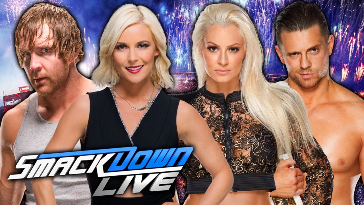 Dean Ambrose & Renee Young vs. Maryse & The Miz - Smackdown Live 2017