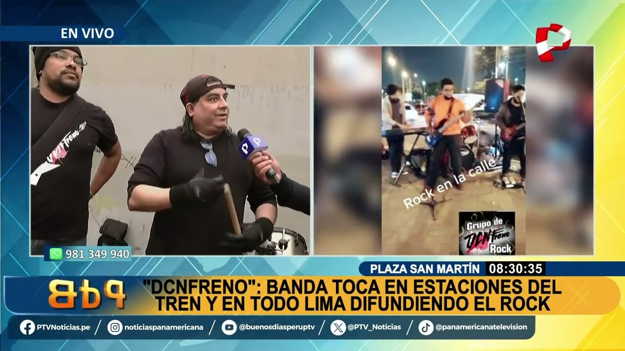 El rock se apodera de las calles de Lima: 'Dcnfreno' hace vibrar a transeúntes en plaza San Martín