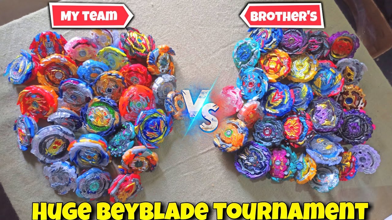 my team vs brother's team beyblade burst tournament | huge burst #beyblades fight in real life