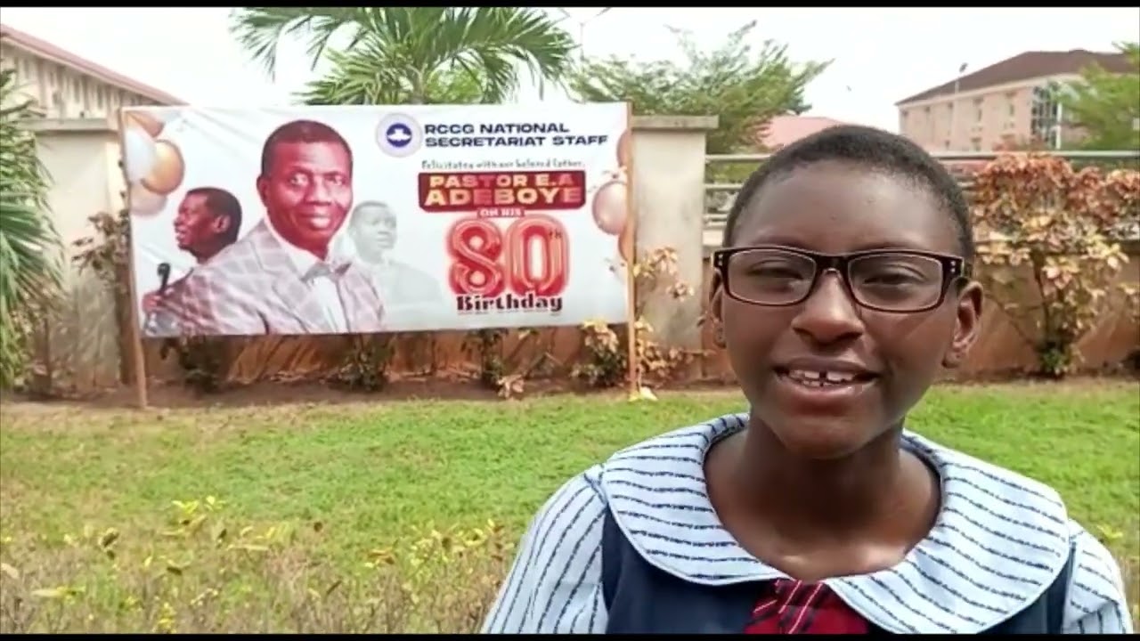 Happy birthday greetings to Pastor E. A. Adeboye from Fernanda